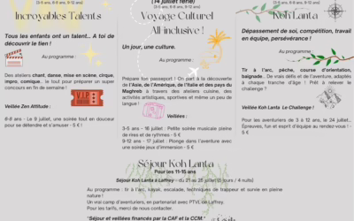Accueil de loisirs MPT – Vacances d’été