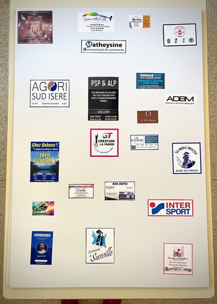 Tableau des partenaires de la course à l'anthracite 2026