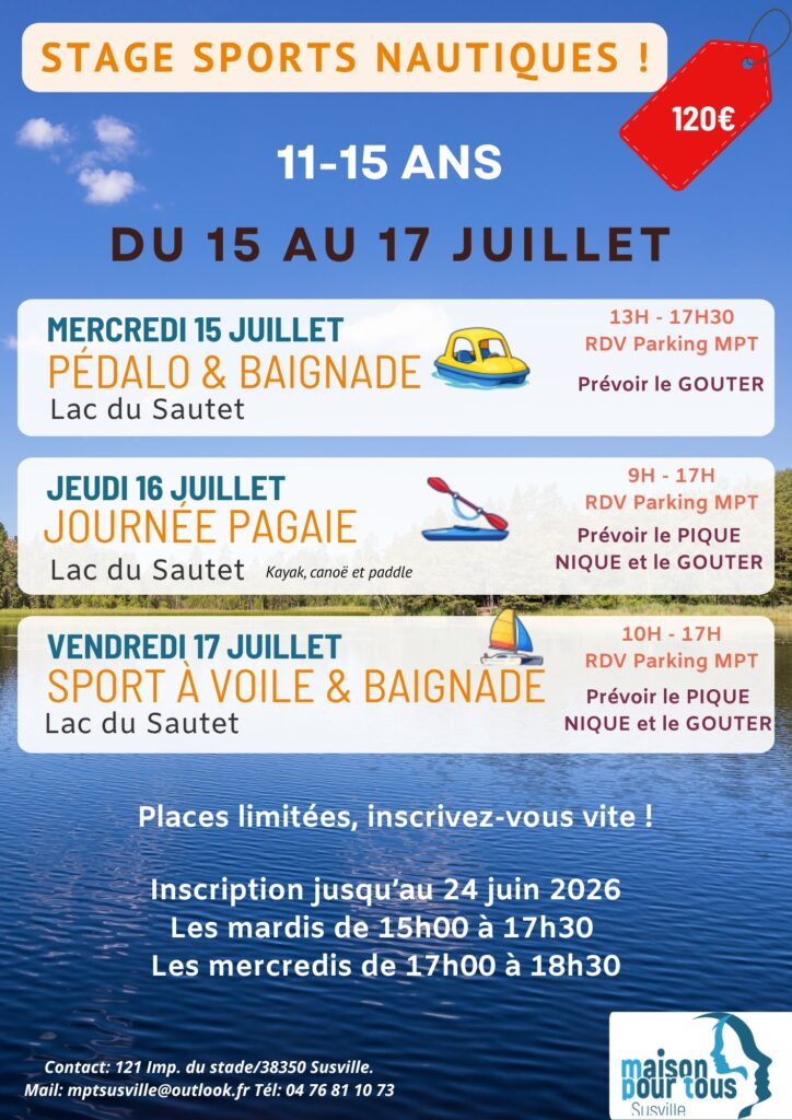 Stage sports nautiques